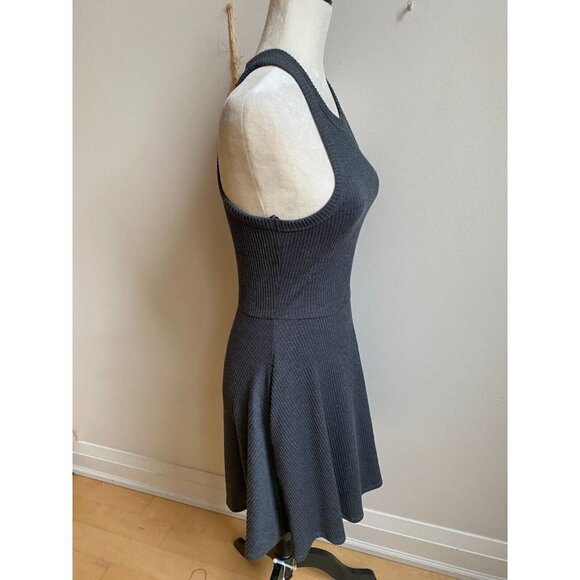 BP Women Ribbed Dress BNWOT Gray Racerback Skater Pockets - Picture 3 of 7